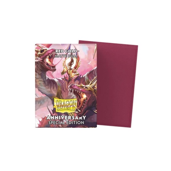 Sleeves - Dragon Shield Standard - Matte Dual - Red Gold Anniversary Edition – Image 2