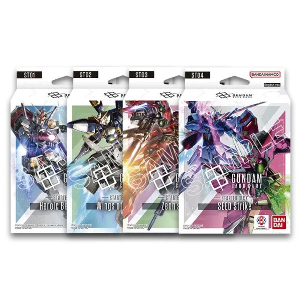 Lot de Starters Decks ST01 à 04 - EN - Gundam Card Game